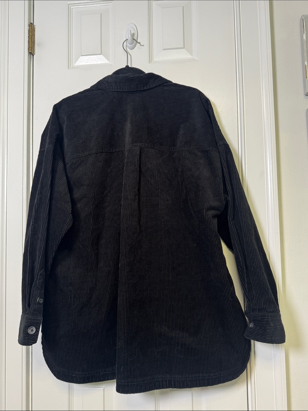Vintage Matty M Black Corduroy Oversized Shirt Jacket Shacket XXL Button Front - Picture 6 of 6
